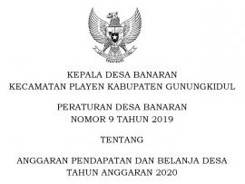 ANGGARAN PENDAPATAN DAN BELANJA DESA TAHUN 2020